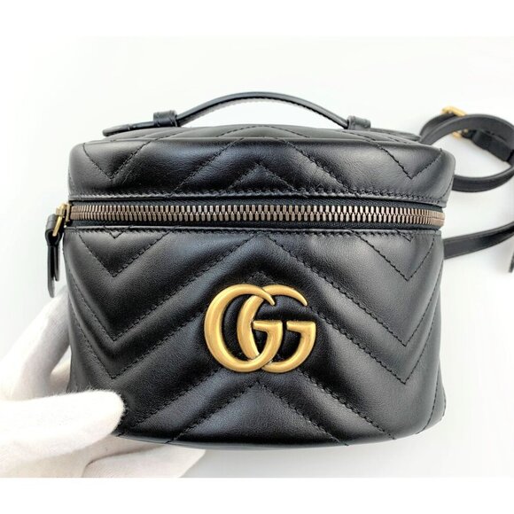 NWT Gucci MINI GG Marmont Backpack In Black main image 14